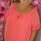 Blouse Sam Koraal Plus Size maat 46 t/m 52