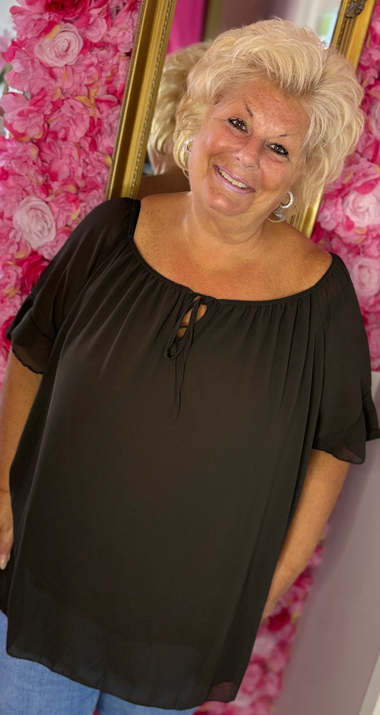 Blouse Sam Bruin Plus Size maat 46 t/m 52