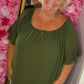 Blouse Sam Leger Groen Plus Size maat 46 t/m 52