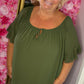 Blouse Sam Leger Groen Plus Size maat 46 t/m 52