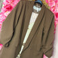 Blazer Basic Bruin Plus Size Maat 44 t/m 50
