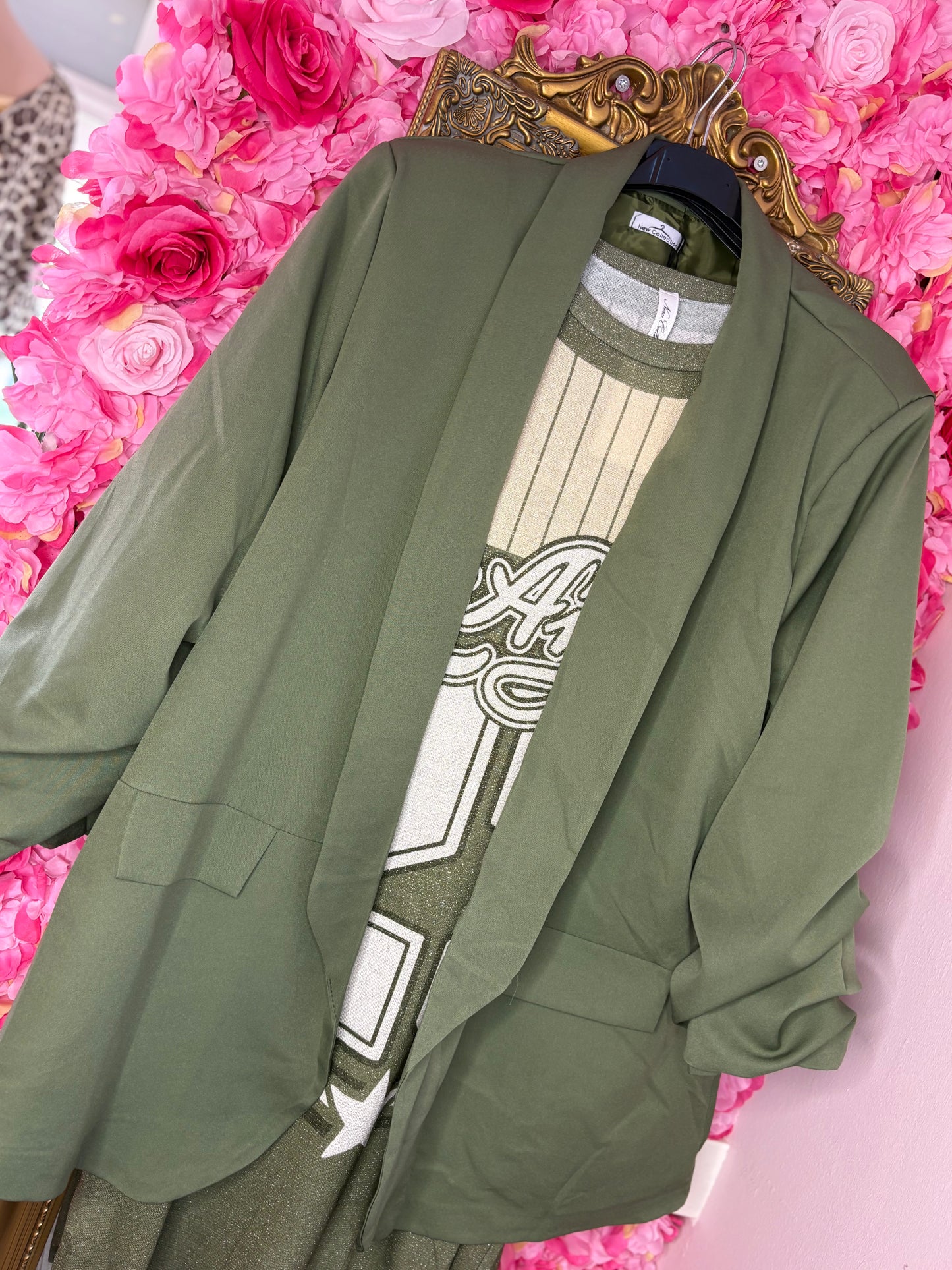 T-shirt Lurex Angel Leger Groen Plus Size tot maat 48