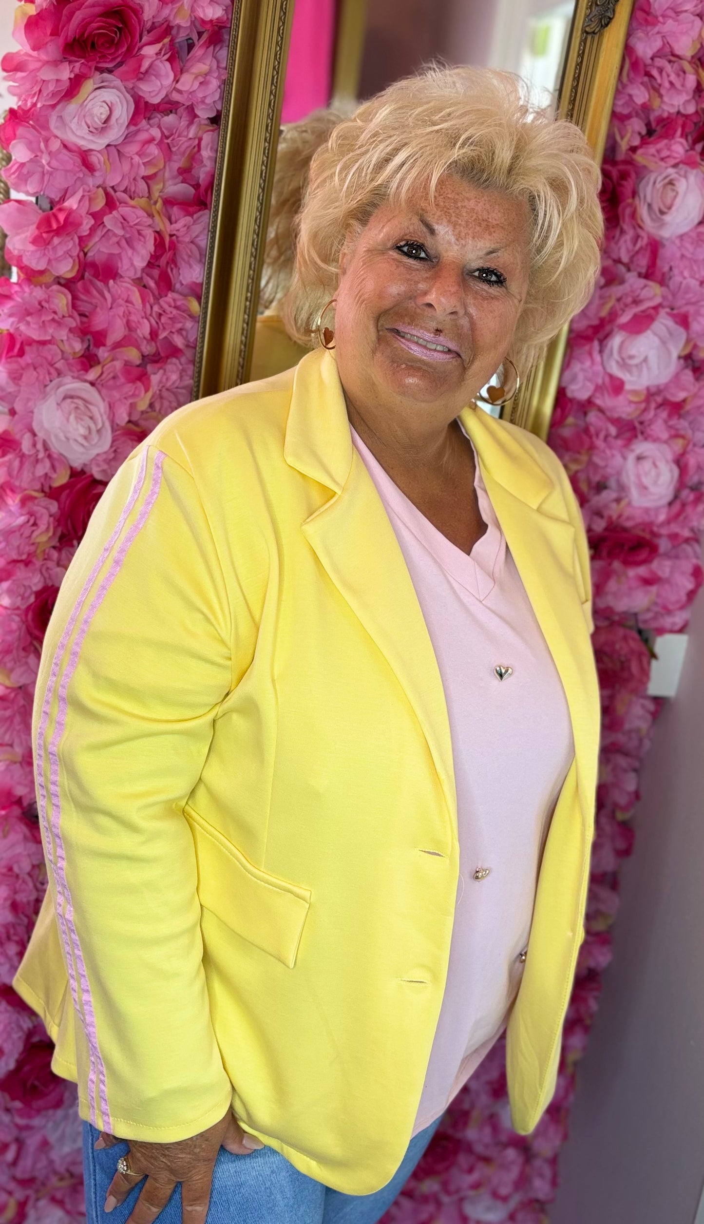 Colbert Soft Geel Plus size Maat 46 t/m 52-54 (dicht)