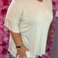 *LUCKY LOOK* T-shirt Rudy Beige Plus Size Maat 48 t/m 52-54