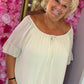 Blouse Sam Beige Plus Size maat 46 t/m 52