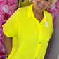 Jurk Door Geel Plus Size Maat 48 t/m 54