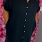 Jurk Door Zwart Plus Size Maat 48 t/m 54