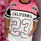 Lang T-shirt/Jurk Cali 23 Barbie Roze Maat 48 t/m 54