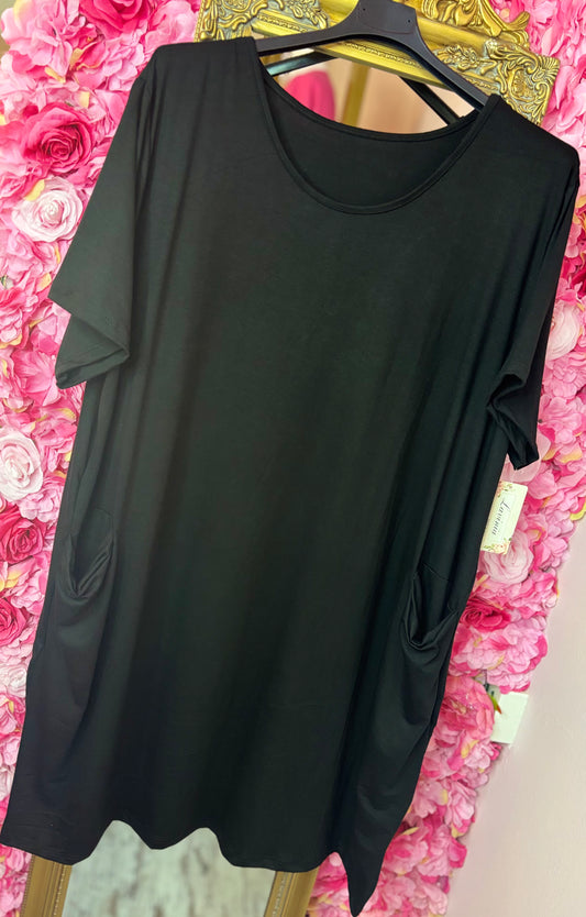Jurk/Tuniek Cute Zwart Plus Size Maat 48 t/m 54
