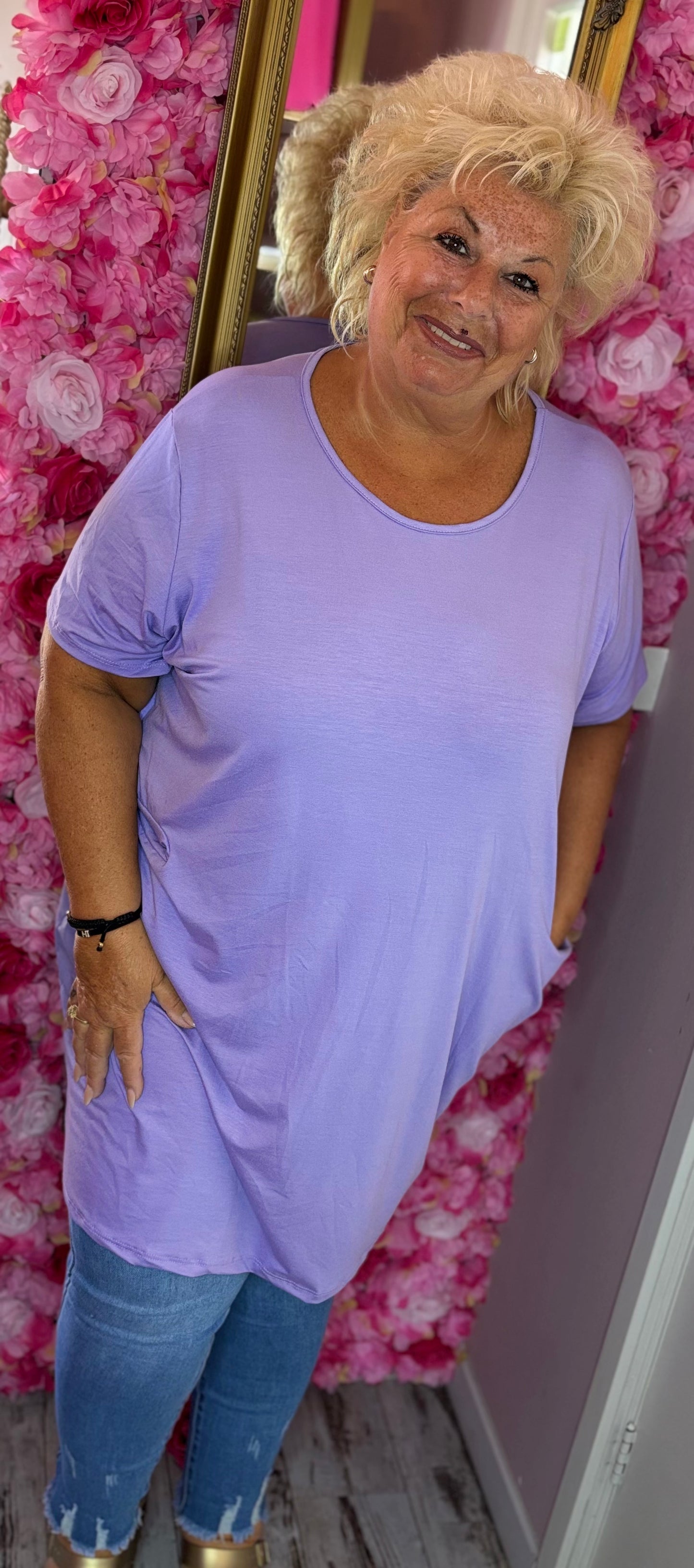 Jurk/Tuniek Cute Lilla Plus Size Maat 48 t/m 54