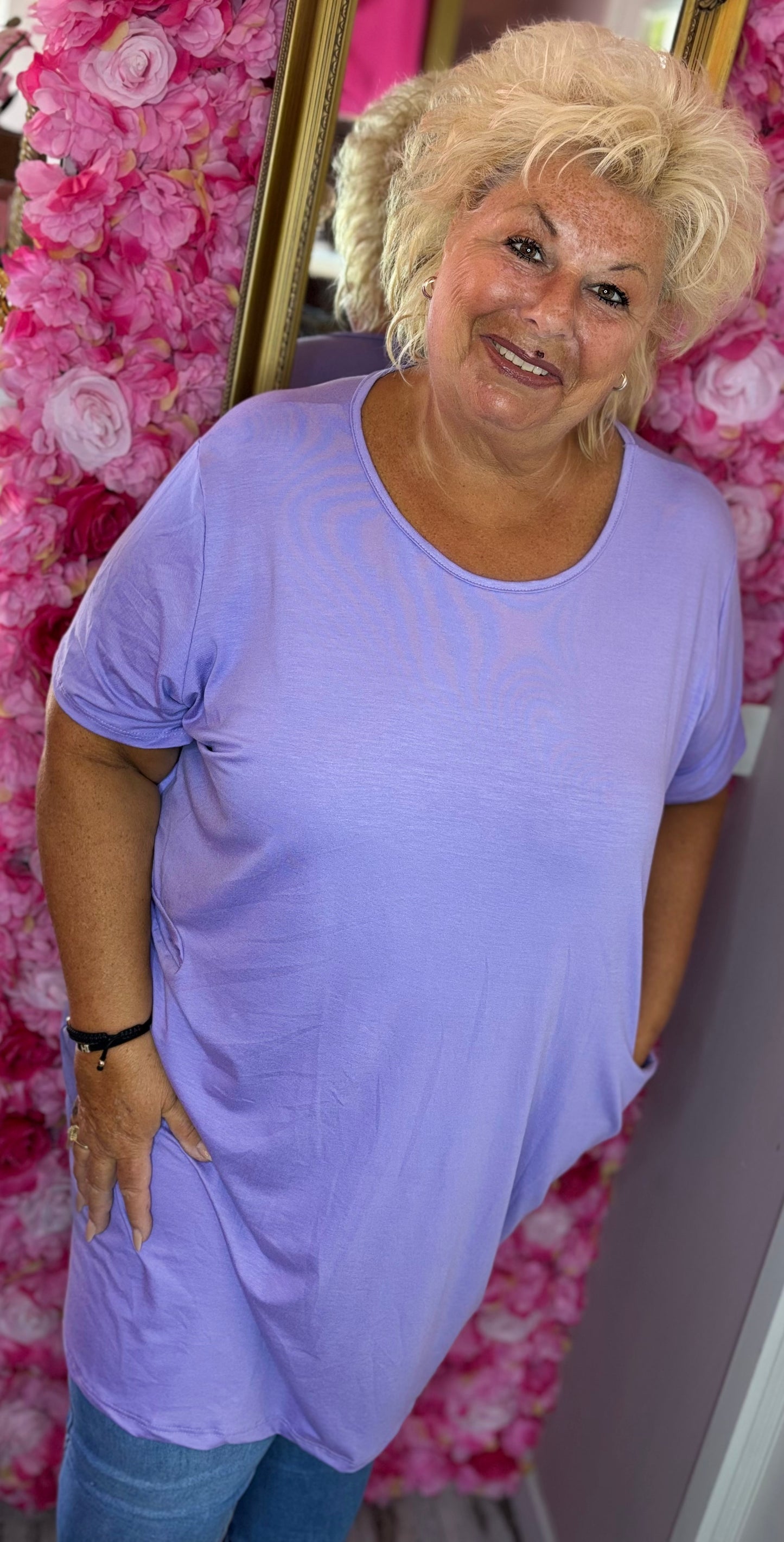 Jurk/Tuniek Cute Lilla Plus Size Maat 48 t/m 54