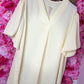 Blouse Pof Mouw Geel Plus Size maat 48 t/m 54