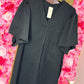 Blouse Pof Mouw Zwart Plus Size maat 48 t/m 54
