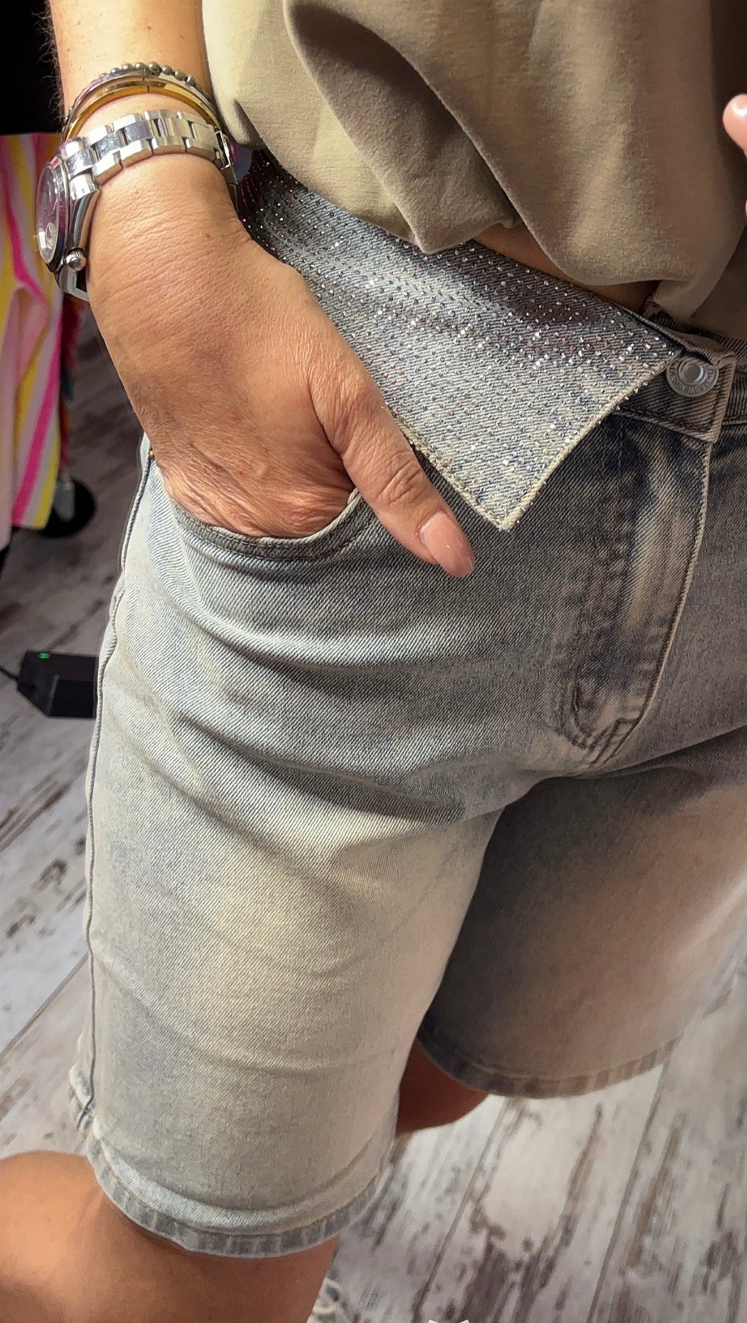 Jeans Bermuda Glam maar 34 tot 42