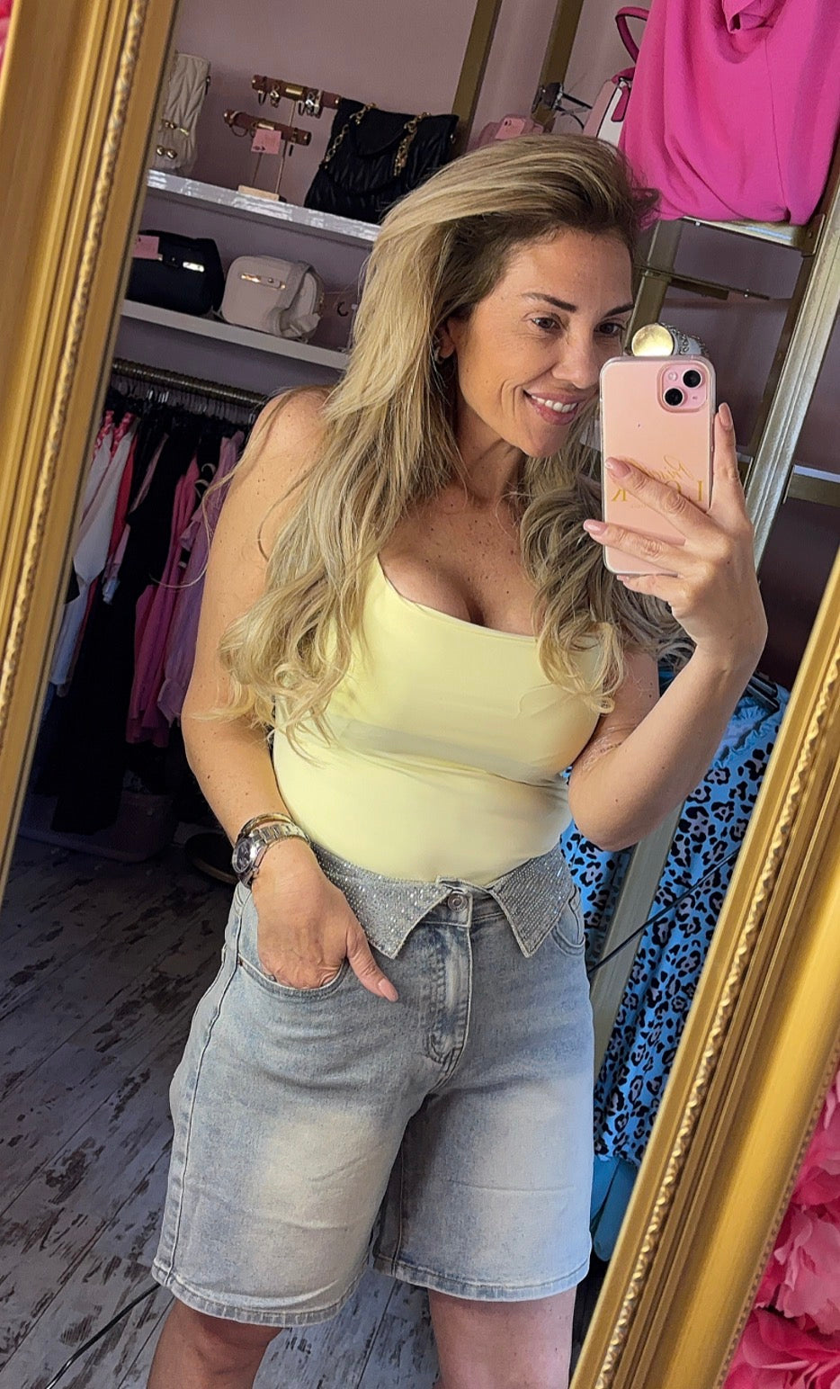 Jeans Bermuda Glam maar 34 tot 42