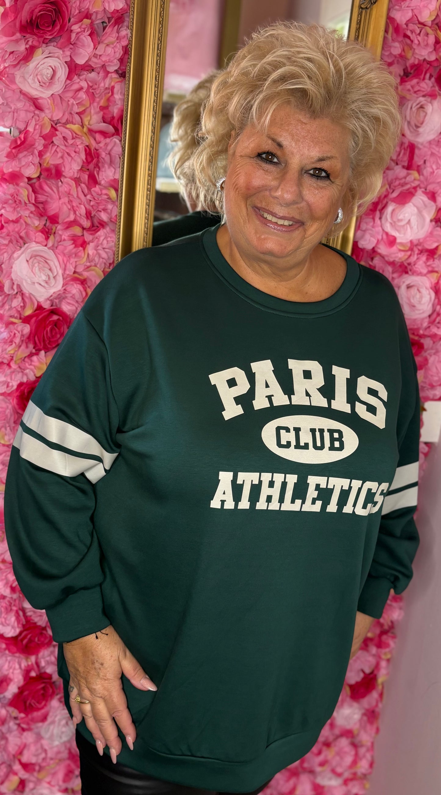 Sweater Paris Groen Plus Size Maat 48 t/m 54