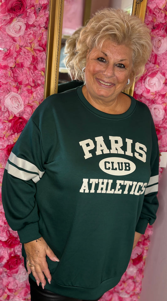 Sweater Paris Groen Plus Size Maat 48 t/m 54