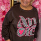 Sweater Amour Bruin Plus Size Maat 48 t/m 54