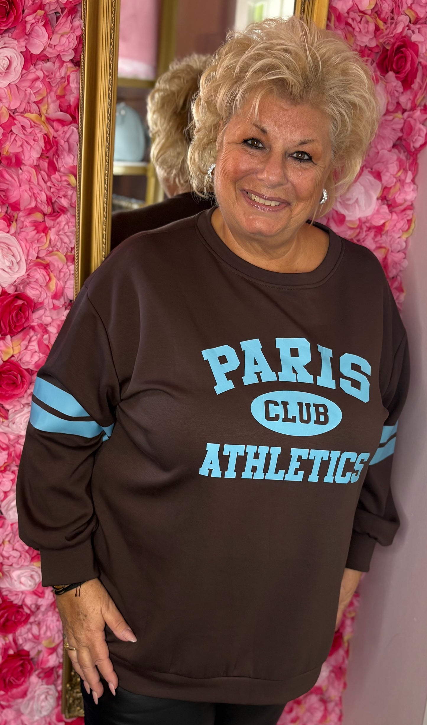 Sweater Paris Bruin Plus Size Maat 48 t/m 54
