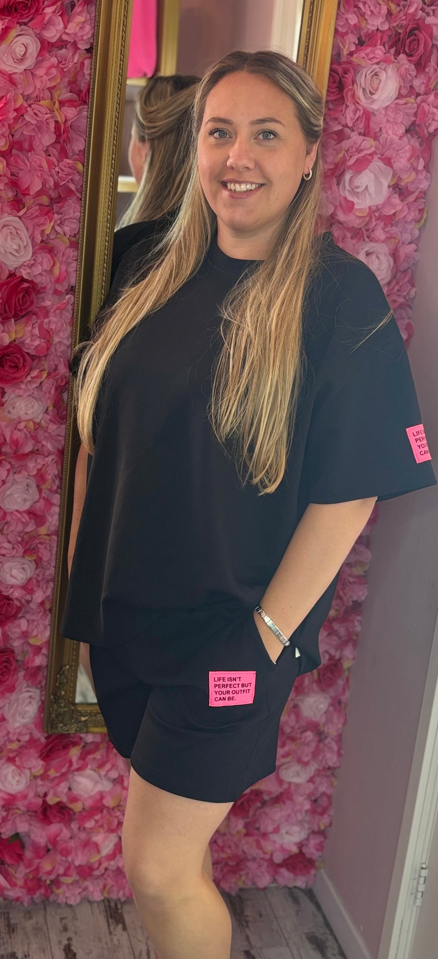 Comfy Set Perfect XL Korte Broek Zwart Plus Size maat 46 t/m 52