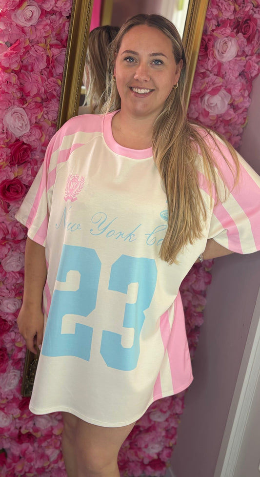 T-shirt New York Wit Plus Size Maat 48 t/m 54