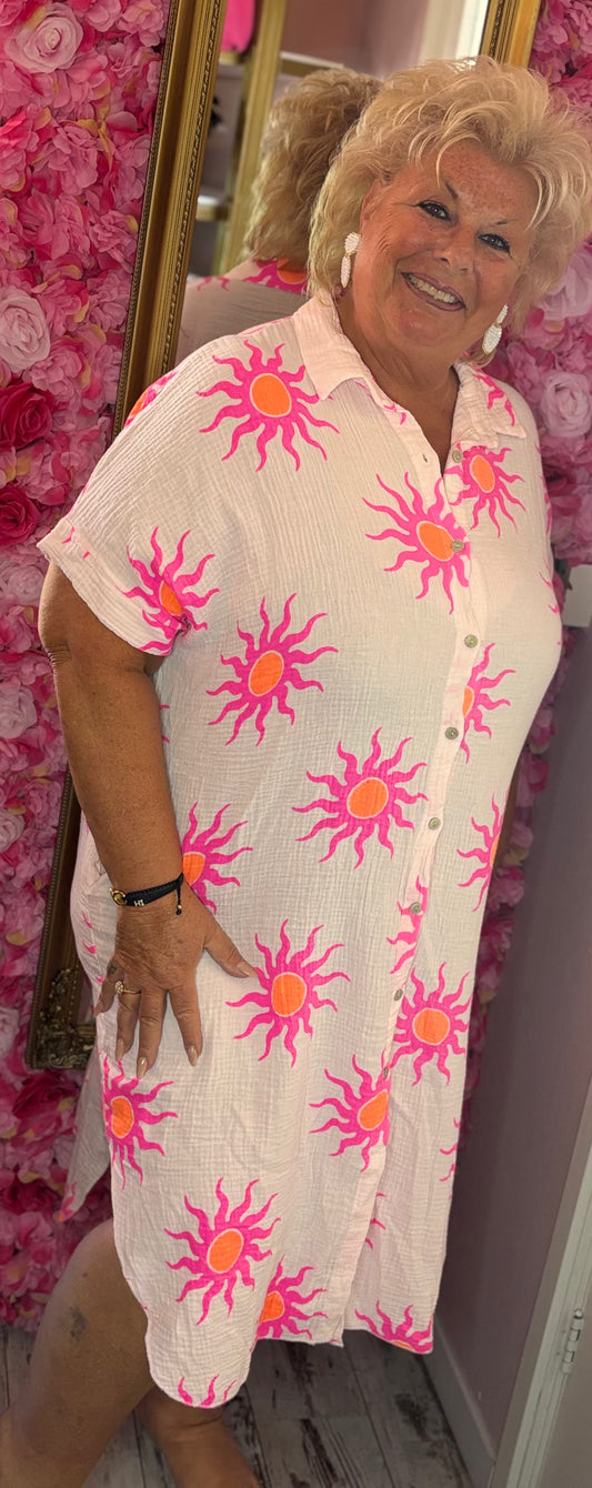 Jurk Sunshine Plus Size Maat 48 t/m 52-54