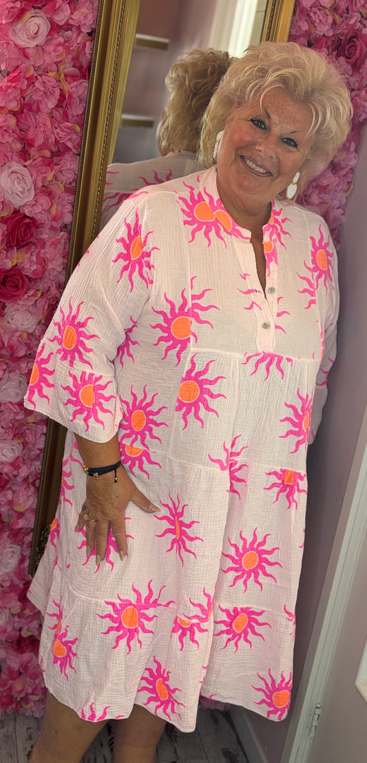 Jurk Marbella Wit Plus Size Maat 48 t/m 52-54