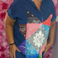 Jurk La Dolce Donker Blauw Plus Size Maat 48 t/m 54