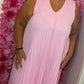 Jurk Plisse Rose Plus Size Maat 44 t/m 50-52