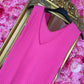 Jurk Plisse Fuchsia Plus Size Maat 44 t/m 50-52