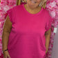 Comfy Set Parel Korte Broek Fuchsia Plus Size maat 48 t/m 54