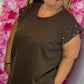 Comfy Set Parel Korte Broek Bruin Plus Size maat 48 t/m 54