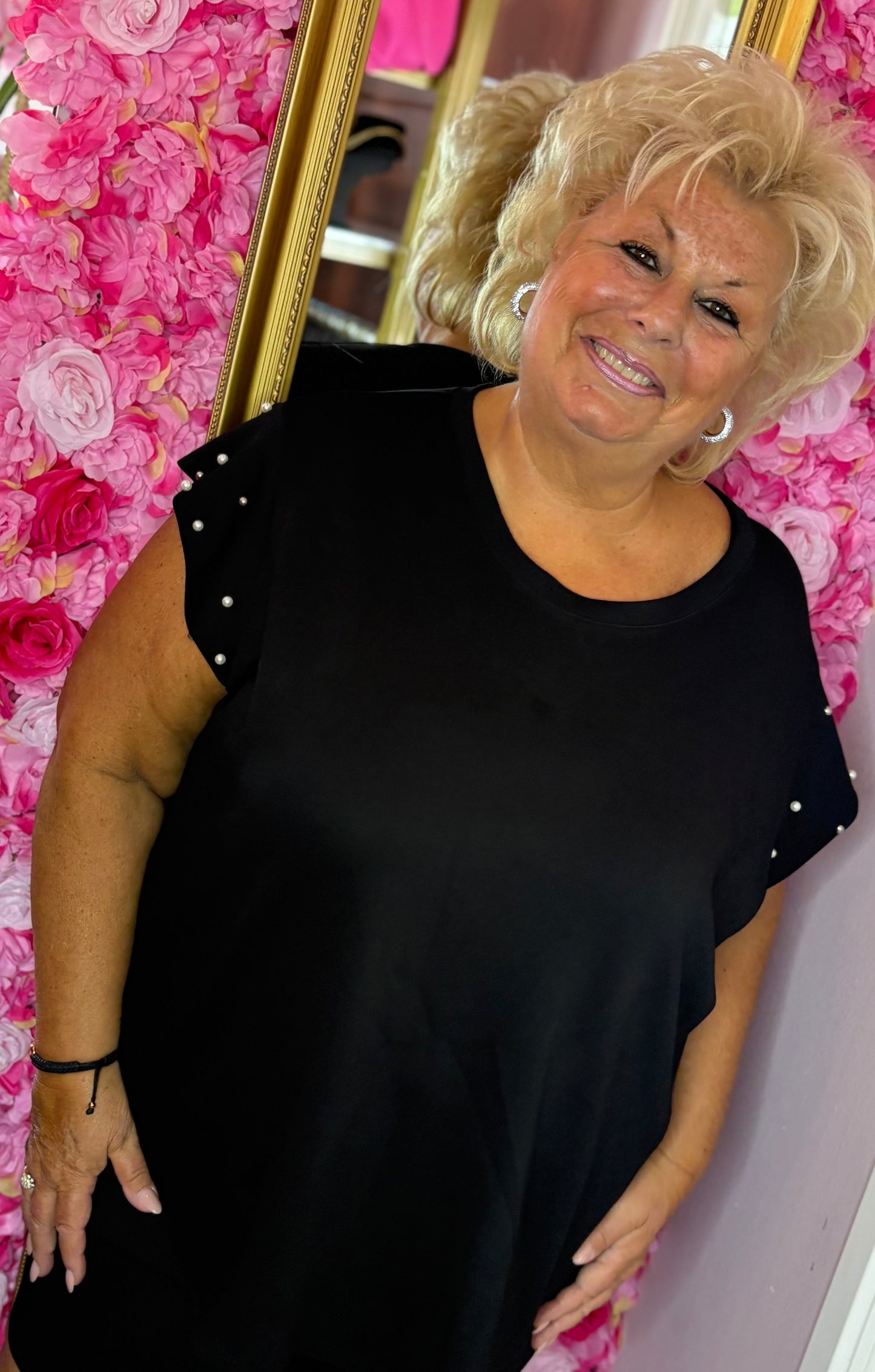Comfy Set Parel Korte Broek Zwart Plus Size maat 48 t/m 54