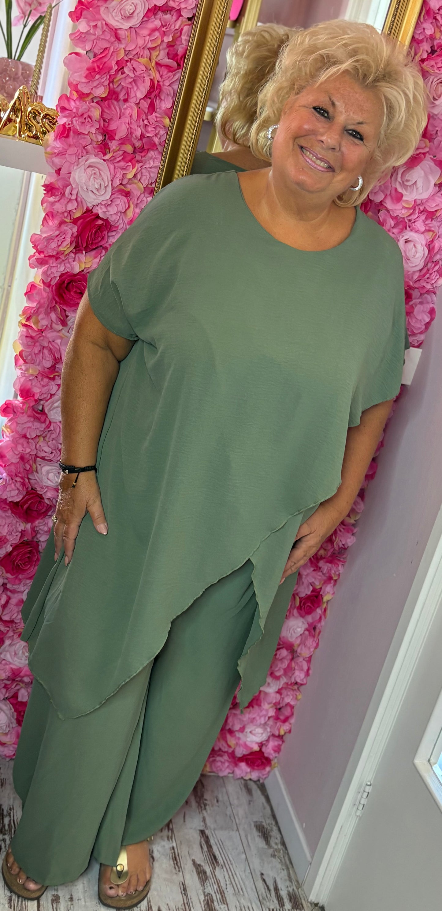 Set Emma Leger Groen Plus Size maat 48 t/m 54