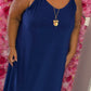 Lange Jurk Holiday Donker Blauw Plus Size Maat 48 t/m 54