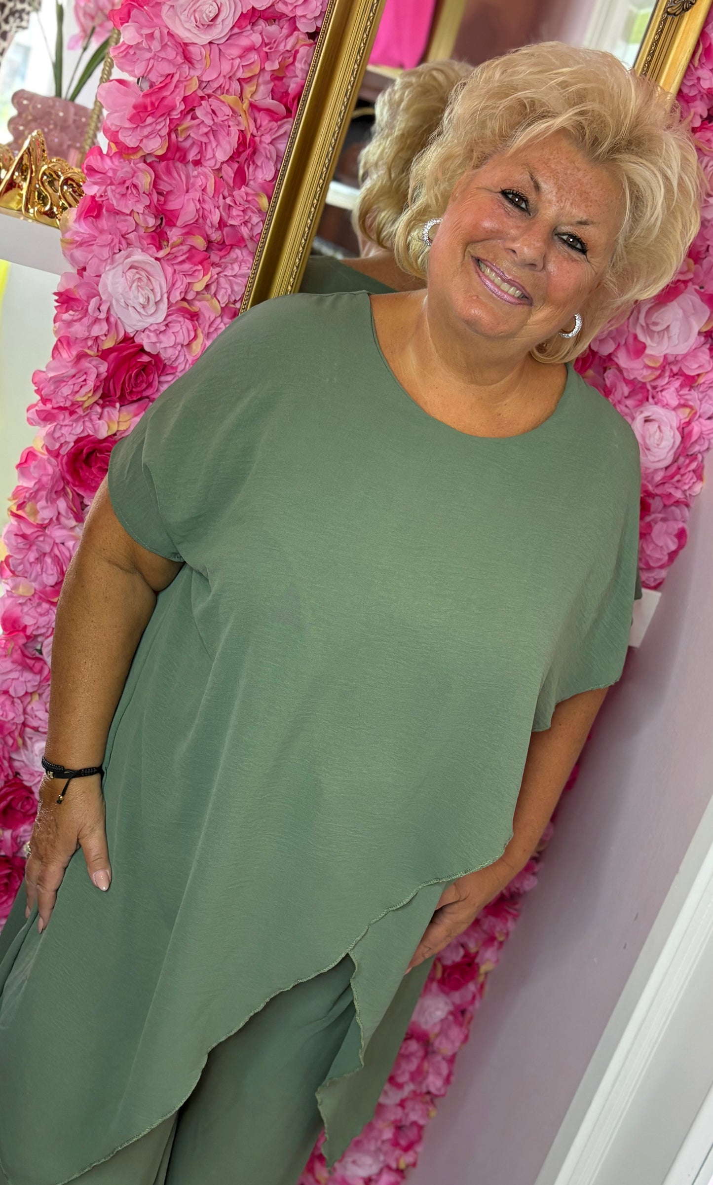 Set Emma Leger Groen Plus Size maat 48 t/m 54
