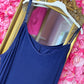 Lange Jurk Holiday Donker Blauw Plus Size Maat 48 t/m 54