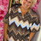 Blouse Special Bruin Plus Size maat 48 t/m 54