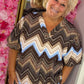 Blouse Special Bruin Plus Size maat 48 t/m 54