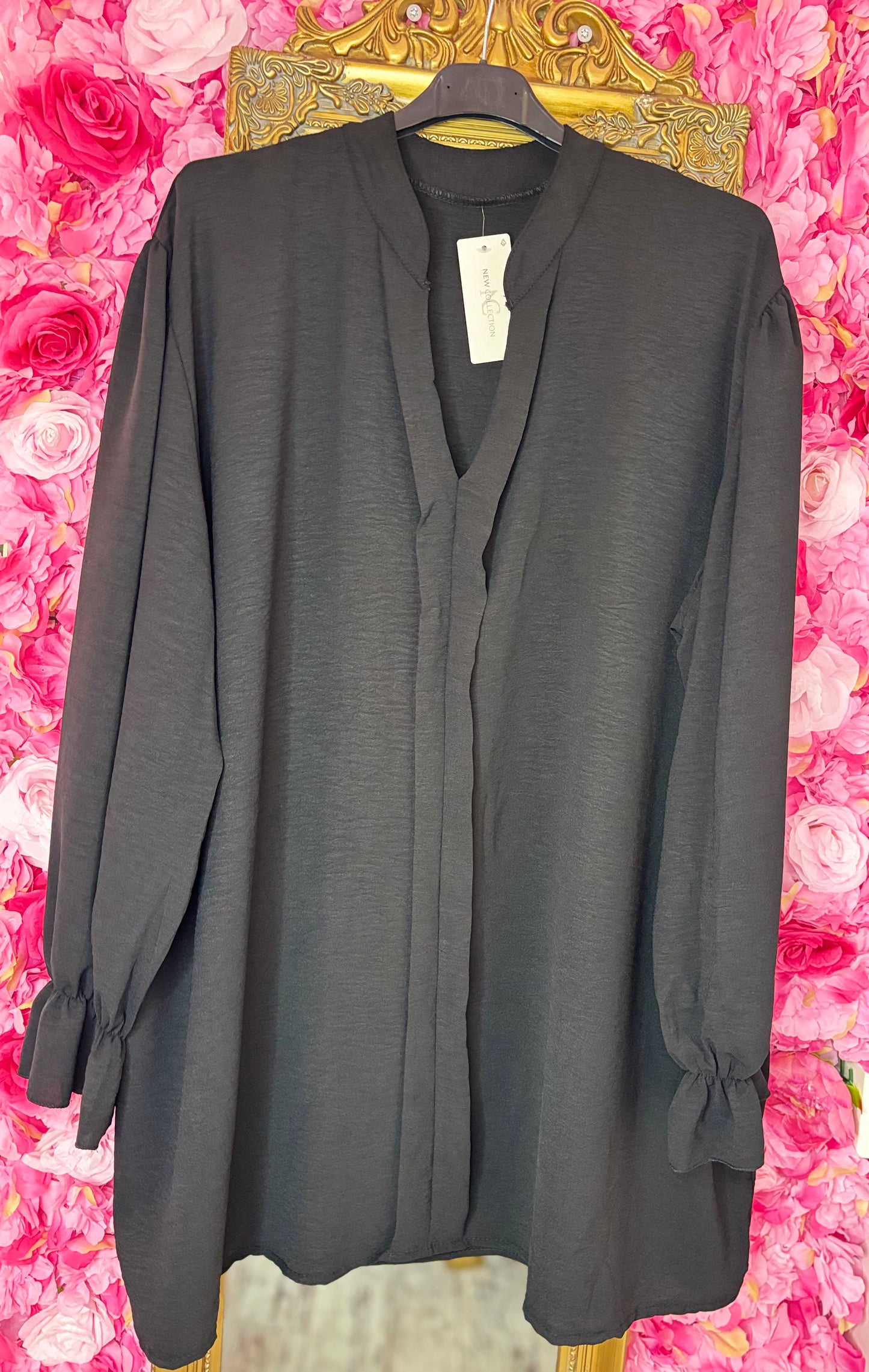 Blouse Musthave Zwart Plus Size maat 48 t/m 54