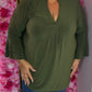 Blouse Now Leger Groen Plus Size maat 46 t/m 52