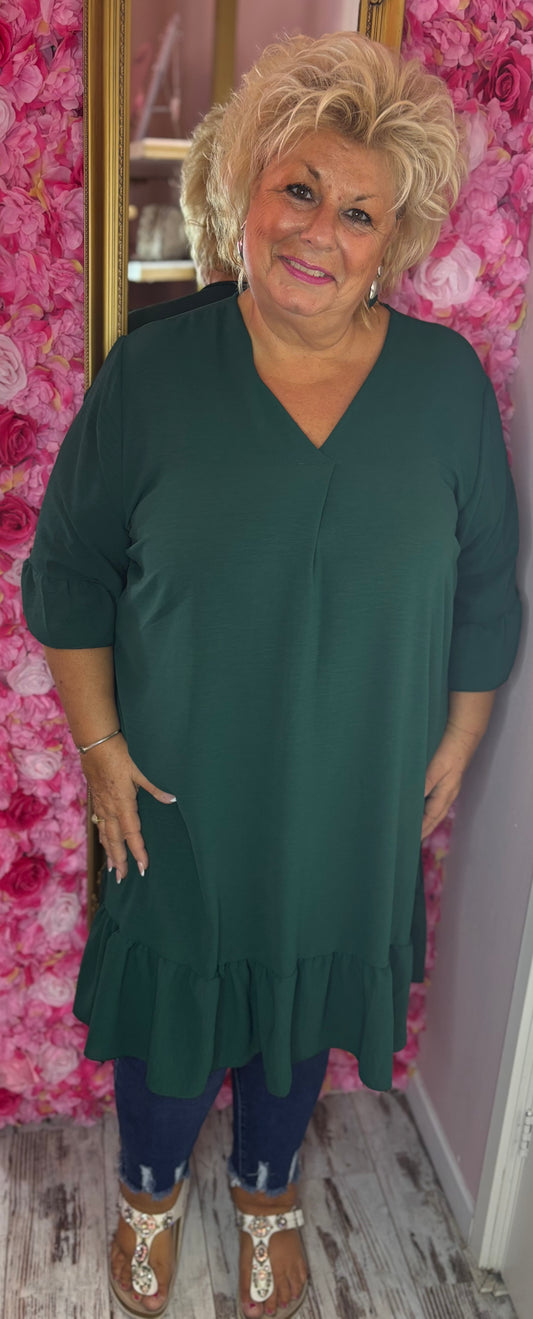 Tuniek An Guc Groen Plus Size maat 46 t/m 54