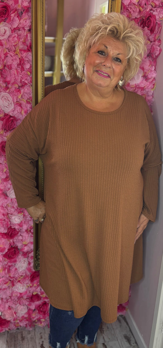 Tuniek Comfort Roest Plus Size maat 48-50 t/m 58