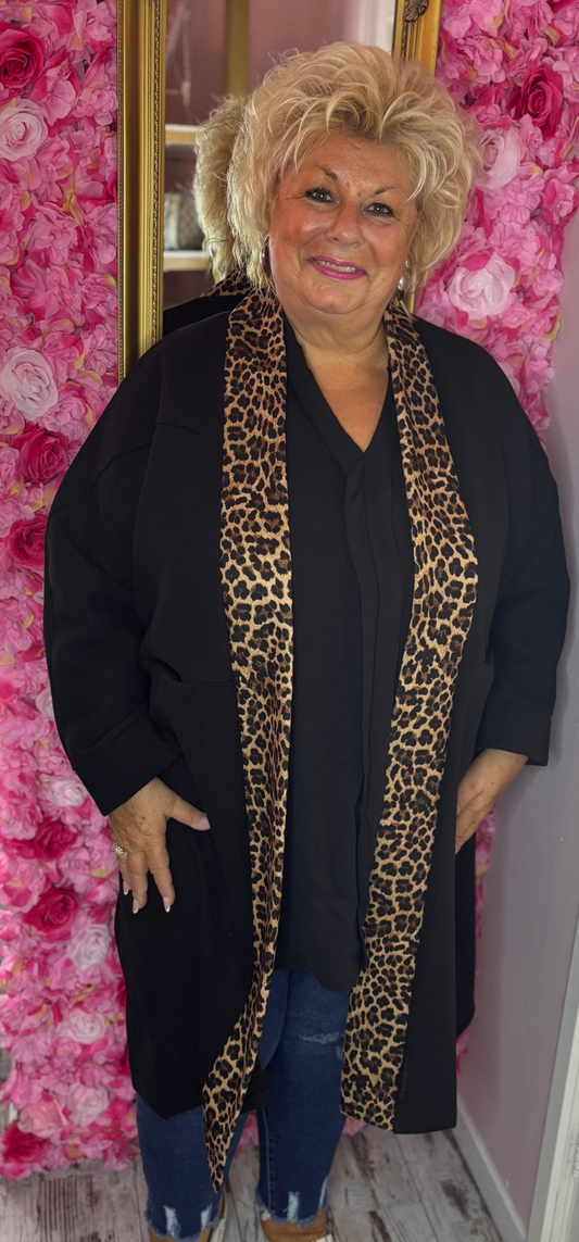 Tussen Jas Lolla Zwart Plus Size Maat 50 t/m 58