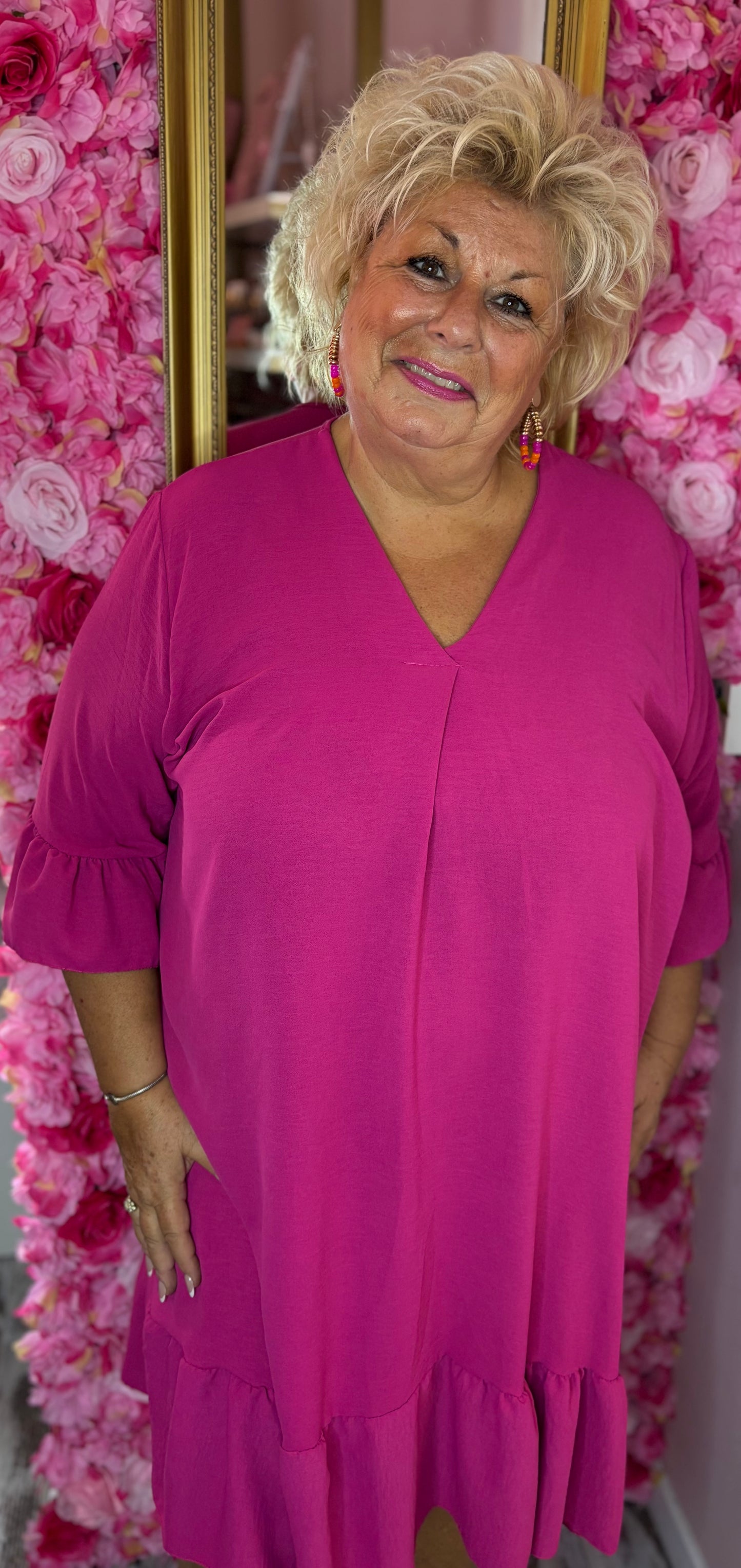 Tuniek An Fuchsia Plus Size maat 46 t/m 54