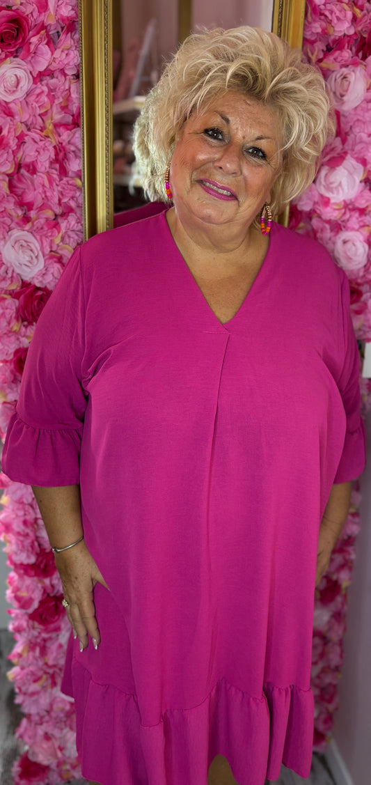 Tuniek An Fuchsia Plus Size maat 46 t/m 54