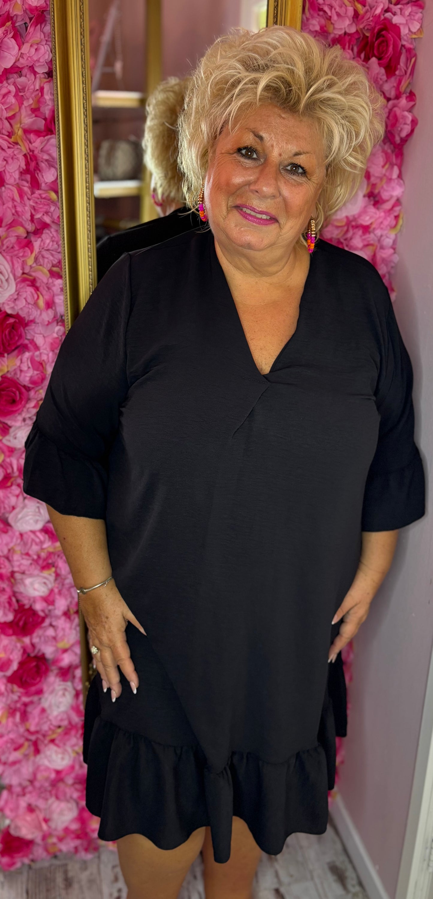 Tuniek An Zwart Plus Size maat 46 t/m 54