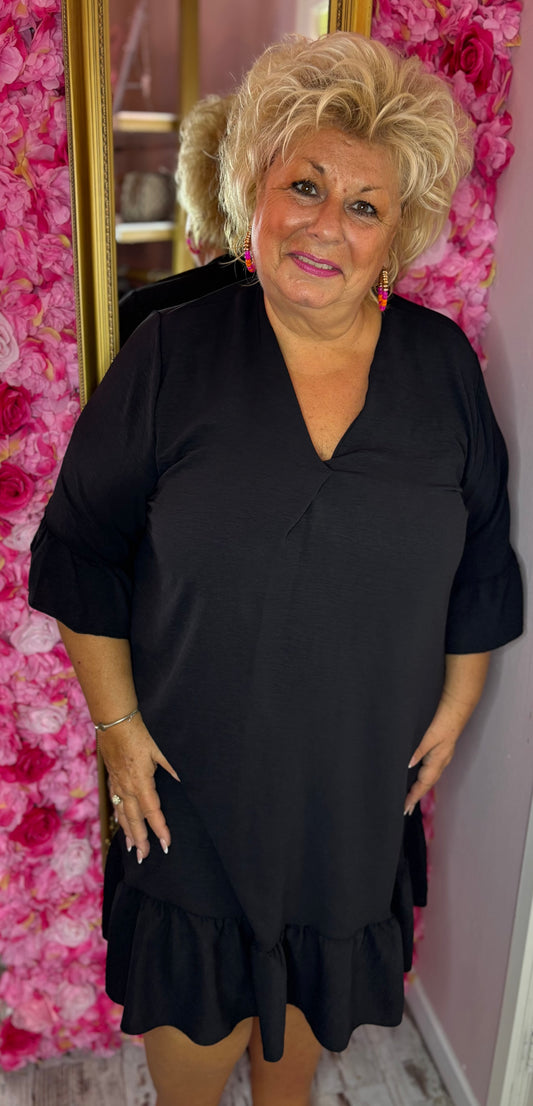 Tuniek An Zwart Plus Size maat 46 t/m 54