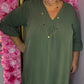 Tuniek An Leger Groen Plus Size maat 46 t/m 54