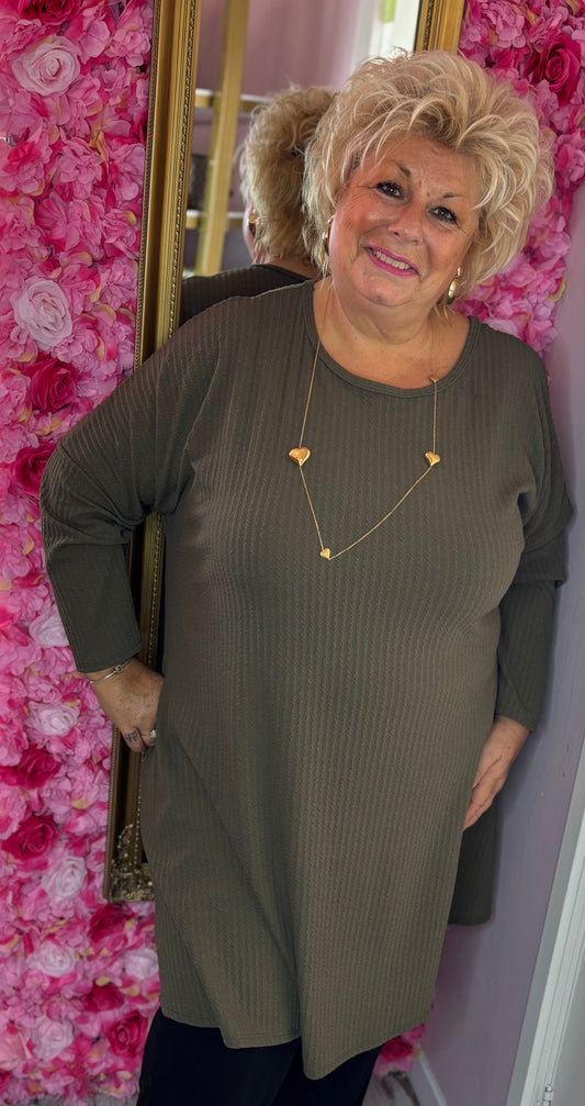 Tuniek Comfort Leger Groen Plus Size maat 48-50 t/m 58